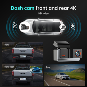 กล้องติดรถยนต์3.5นิ้วความละเอียดสูงเป็นพิเศษกล้องติดหน้ารถ DVR 4K Wi-Fi จีพีเอสมองหลังมองเห็นกลางคืนกล้องบันทึกวิดีโอ24ชั่วโมงจอดรถ - Product Image 3