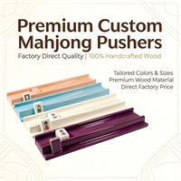 Ensemble de supports magnétiques pour Mahjong, double couche, en bois MDF noir, avec finition laquée haute brillance