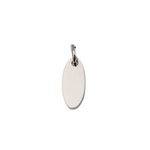 Custom Small Oval Shape Stainless Steel logo Stamping Metal Jewelry Tags <strong>Snap</strong> <strong>on</strong> Metal Tags <strong>Charms</strong> for Jewelry Making - Product Image 3
