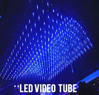Tube lumineux LED RGB 5050 effet météore 3D vertical, éclairage paysager numérique DMX à pixels, corps en PVC IP67 12V, lampe d'ambiance romantique