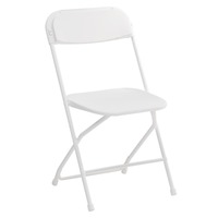 Chaises pliantes en plastique blanc pour la location d'événements Capacité de poids HDPE Empilable Pliable Portable Garden Party Heavy Duty 650 Lbs