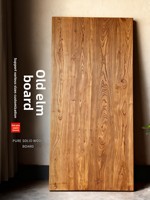 Mesa de Madera Maciza de Olmo Antiguo con Tablero de Gran Formato, Escritorio, Mesa de Comedor, Barra, Mesa de Té - Hecho a Medida con Troncos Crudos, Móvil, Estilo Retro