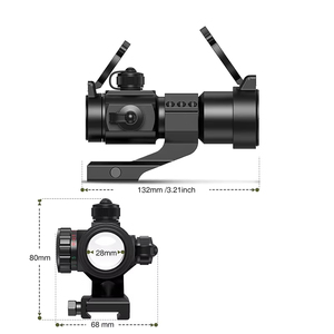 Red Dot Sight 30mm Tube High Mount Red & green Dot Scope Flip-up Cover M3 Red Dot Sight Hunting Scope - Product Image 6