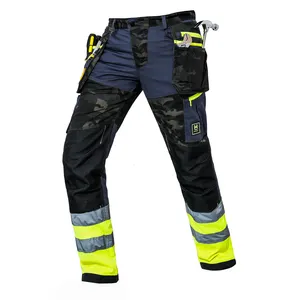 Sicherheits-Reflektorhose mit Hoher Sichtbarkeit ANSI Klasse 2 Warnschutz-Arbeitshose für Männer - Product Image 1