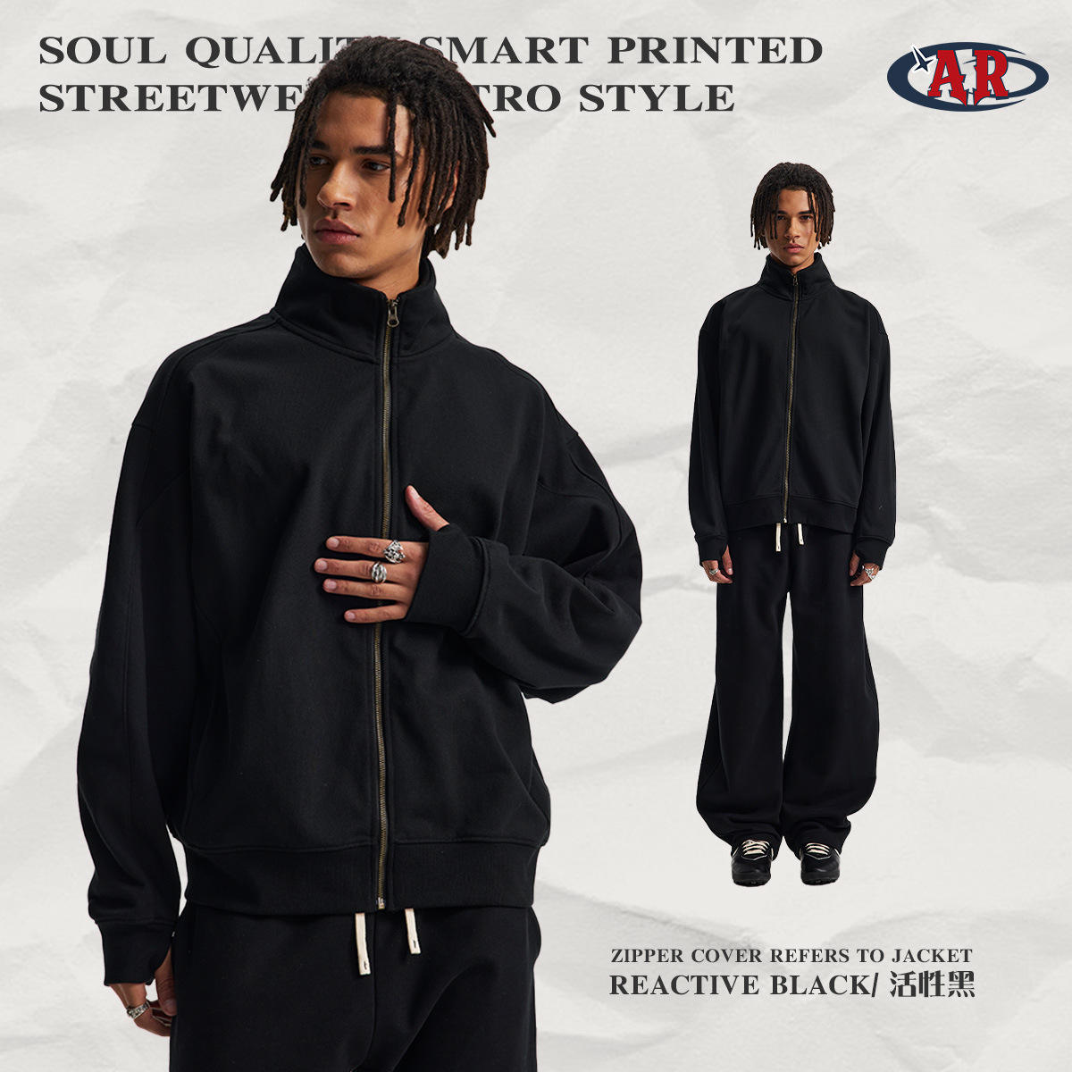 เสื้อสเวตเตอร์ F36-ดำแอคทีฟ