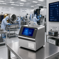 Compteur de particules laser à haut débit KQ-4100 100L 0,3μm 6 canaux, moniteur de poussière en suspension avec écran tactile IPS pour salle blanche