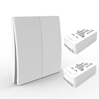 Interrupteur sans fil étanche 2 canaux RF433MHz, auto-alimenté sans batterie, contrôle intelligent de l'éclairage 1 canal