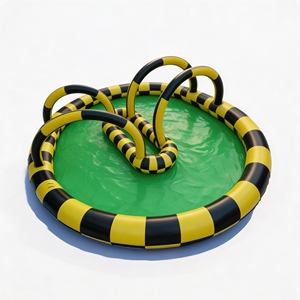 Nuovo Design: Piscina Gonfiabile Gigante con Tetto, in PVC Resistente e Impermeabile, per Parchi Acquatici Commerciali all'Aperto - Product Image 3
