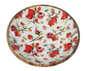 Wooden Serving <b>Bowl</b> With <b>Server</b> Set / Food safe enameled <b>salad</b> <b>bowl</b> <b>and</b> <b>server</b> set - Product Image 1