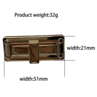 10-Factory Direct 51mm Boucles de verrouillage en alliage de zinc avec fermoir de sac Accessoires pour sacs à main et pièces pour boîte cadeau pour dames