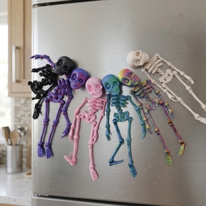 Imán de nevera creativo con diseño de esqueleto impreso en 3D, articulaciones móviles, juguete de Halloween para niños, éxito de ventas transfronterizo - Product Image 2