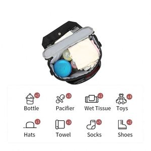 Sac à langer isotherme portable pour maman et bébé, avec grand espace de rangement suspendu, idéal pour poussette, certifié BSCI - Product Image 4