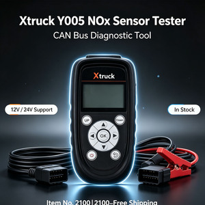 เครื่องทดสอบเซ็นเซอร์ NOx รุ่น Xtruck Y005 เครื่องมือวินิจฉัย CAN Bus 12V 24V เครื่องตรวจจับเซ็นเซอร์ไนโตรเจนออกไซด์สำหรับซ่อมรถบรรทุกหนัก - Product Image 1