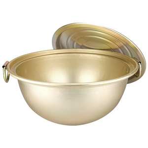 Aluminum Camping Pot With Lid 5.2 Kg Polished Aluminum Alloy Outdoor Cooking Pot Large Capacity For Steaming Boiling Stewing - Product Image 1
