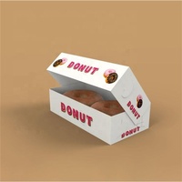 Boîtes d'emballage de gâteaux simples en carton blanc boîte en papier d'emballage de beignets de taille mini avec fenêtre transparente