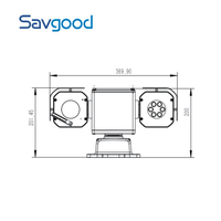 Pasokan pabrik IP67 EO IR Sensor ganda 360 ringan 30x25mm 640x512 Alarm api termal kendaraan terpasang di samping kamera PTZ