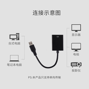 <b>Usb</b> 3.0 To <b>HdmI</b> Adapter Cable Driver Free High Definition Audio Video Sync For Tv - Product Image 4