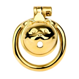Joli dispositif de chasteté pour homme gay, type cage à pénis, avec couleur dorée - Product Image 2
