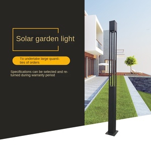 Volttalent LED Luz <span class=keywords><strong>de</strong></span> jardín Accesorio <span class=keywords><strong>de</strong></span> paisajismo Lámpara <span class=keywords><strong>de</strong></span> bolardo Linterna tradicional Pintura Poste gris Aluminio COB Patio - Product Image 5