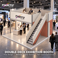 Stand d'exposition modulaire portable TIANYU sans outils, double étage, pour salons professionnels, événements et solutions de foires commerciales