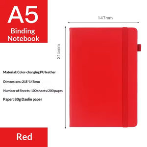 Customized PU Color Spiral Hard Shell Business Office Notebook with Strap A5 Student <b>Diary</b> Gift Wire-O Binding Custom Packing - Product Image 6