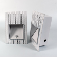 Lumière d'escalier encastrée sans cadre en aluminium blanc chaud, sans bordure, extérieure, étanche IP65, murale, LED