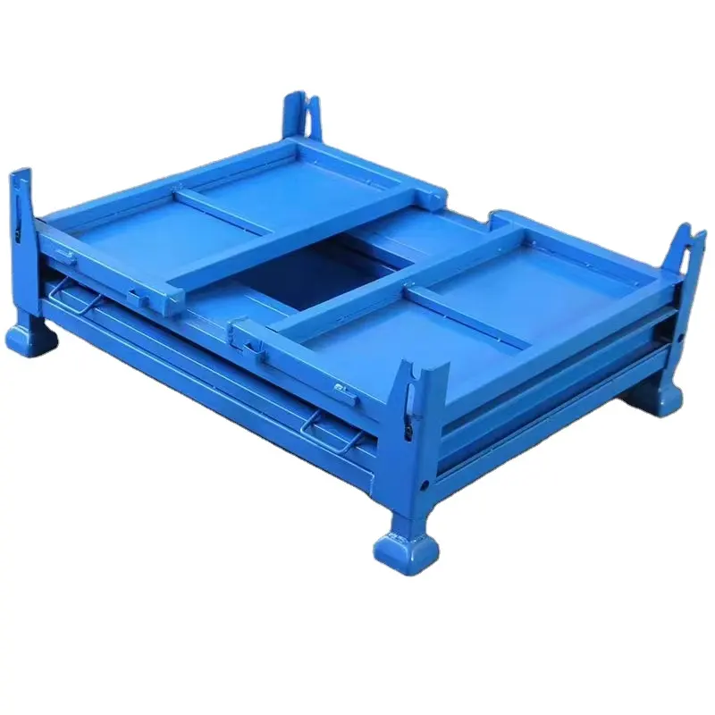 접이식 금속 회전율 상자 롤러 다른 색상 모양 및 크기 사용자 정의 접이식 산업 저장 빈