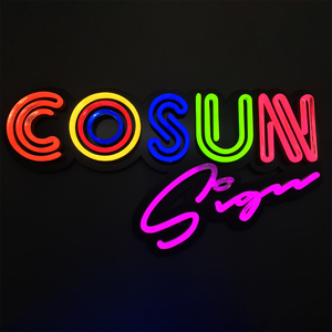 COUN ป้ายตัวอักษรตกแต่งตามสั่งสำหรับตกแต่งงานแต่งงานงานปาร์ตี้ไฟนีออน LED ป้ายตัวอักษรตกแต่ง3D สัญลักษณ์อิเล็กทรอนิกส์