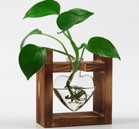 Vas Kaca Bentuk Hati BARU untuk Tanaman Hidroponik, Terarium dengan Dudukan Kayu, Dekorasi Rumah, Taman, Ramah Lingkungan, Dekorasi Pernikahan Dalam Ruangan, Hiasan Meja