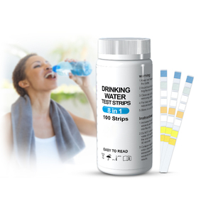 Bandelettes <span class=keywords><strong>de</strong></span> test d'<span class=keywords><strong>eau</strong></span> potable multi-usages 8 en 1-Détection des bactéries, <span class=keywords><strong>dureté</strong></span> dans <span class=keywords><strong>l</strong></span>'<span class=keywords><strong>eau</strong></span> <span class=keywords><strong>du</strong></span> <span class=keywords><strong>robinet</strong></span> - Product Image 1