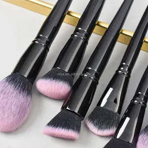 T Professional Custom Logo Luxus Bling Vegan Ziegenhaar Lidschatten Kosmetische Make-up Pinsel Make-up Hochwertige Make-up Pinsel Set