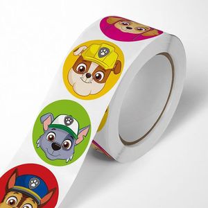 <strong>Paw</strong> <strong>Patrol</strong> PVC Self-Adhesive <strong>Stickers</strong> Gift Pack 500 Sheets 1 Roll Packaging Tape Sealing Round Shape Cross-Border Wholesale - Product Image 2