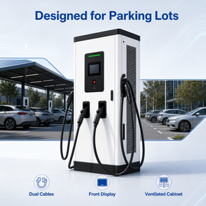 สถานีชาร์จรถยนต์ไฟฟ้าแบบติดตั้งบนพื้น 120kW DC ชาร์จเร็ว หัวชาร์จคู่ CCS2 OCPP IP54 สำหรับลานจอดรถ ห้างสรรพสินค้า ซูเปอร์มาร์เก็ต - Product Image 6