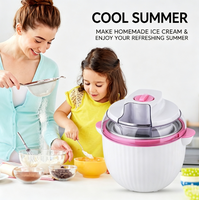 Machine à glace automatique 1L pour la maison, mini sorbetière pour yaourt glacé maison, idéale pour les enfants, fabrication de glaces aux fruits, commandes en gros, offre spéciale