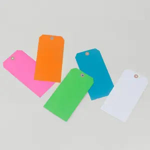 Manila Có Dây Thẻ Vận Chuyển Tùy Chỉnh Đầy Màu Sắc In Gia Cố Kraft Giấy Manila Lỗ Gắn Thẻ Vận Chuyển Với Chuỗi - Product Image 1