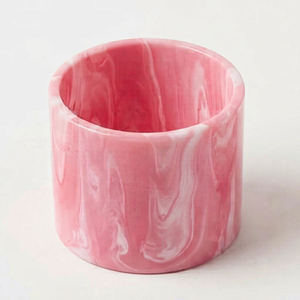 Bol en résine rose à motifs tourbillonnants, classique, pour servir les aliments, pot de fleurs décoratif, art déco, décoration de table, pot de fleurs pour la maison, artisanal, de haute qualité - Product Image 1