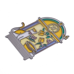 Myti Function Yellow Color <b>Cat</b> Flower Pattern Uv Printing Logo Metal <b>Bookmark</b> - Product Image 5