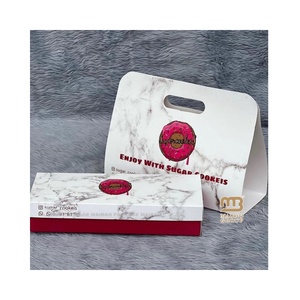 กล่องเค้กทำจากกระดาษแข็งพิมพ์ลายเองบรรจุภัณฑ์เค้กโดนัทมัฟฟินพร้อมด้ามจับหน้าต่างลายนูน - Product Image 1