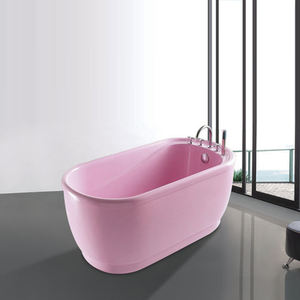 Baignoire ovale autoportante moderne en acrylique blanc avec drain, baignoire de luxe pour immersion profonde - Product Image 4