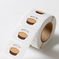 Étiquettes d'emballage en rouleau en papier lin texturé de qualité supérieure avec bordure estampée or pour boulangeries artisanales et emballages de pain