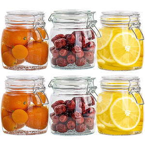 Tarros de vidrio herméticos para almacenamiento de alimentos, conjunto de tarros de vidrio con tapas de Clip, contenedor sellado hermético - Product Image 3