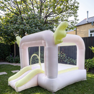 Château plein d'entrain portatif matériel de PVC de rose de trampoline gonflable extérieur de château plein d'entrain - Product Image 1