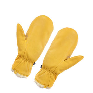 Guantes de esquí cálidos para otoño e invierno, piel de cabra, a prueba de frío, impermeables, forrados de lana, guantes gruesos para snowboard al aire libre - Product Image 2