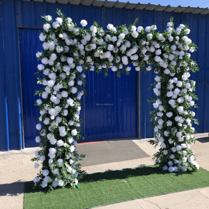 W-SFA003 Bán Buôn Nhân Tạo Hoa Vuông Vòm Backdrop Lụa Trắng Hoa Vòm Lụa Rose Wedding Hoa Vòm Trang Trí - Product Image 3