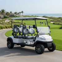 Voiturette de golf électrique moderne avec batterie au lithium, capacité tout-terrain et accessoires haut de gamme