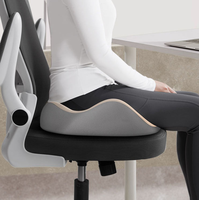 Coussin de siège ergonomique en mousse à mémoire de forme, oreiller 3D profilé enveloppant les hanches, soulagement de la douleur sciatique et coccyx, soutien orthopédique rafraîchissant