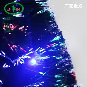 Promotion 1,8 m bunter LED-Lichtfaser-Weihnachts baum mit Ornament