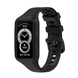 Bracelet de montre de remplacement en silicone pour <span class=keywords><strong>Huawei</strong></span> <span class=keywords><strong>Band</strong></span> 6 et Honor <span class=keywords><strong>Band</strong></span> 6 Bracelet de remplacement - Product Image 1