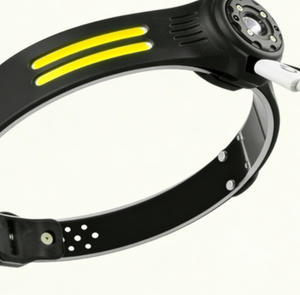 Lampada frontale a LED luminosa Fascia regolabile Design ultraleggero riflettente per la corsa all'alba - Product Image 6