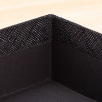 Scatola Rettangolare in Cartone Nero per Gioielli con Coperchio e Base, Confezione Regalo Personalizzata per Collane e Portachiavi
